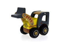 Load image into Gallery viewer, wooden toy Bobcat on piece wood display