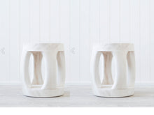 Load image into Gallery viewer, Timber Stool - Woodsworth - White Wash - 31x40x31cm set of TWO (2).