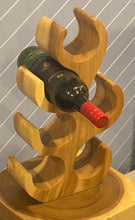 Load image into Gallery viewer, Wine Rack Carved Wood 6 bottle Wine Storage-Acacia Wood handcrafted