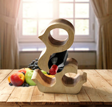 Load image into Gallery viewer, Wine Rack Wood 4 bottle Wine Storage-Acacia Wood handcrafted