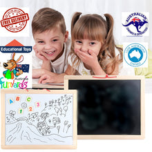 Load image into Gallery viewer, Chalk board and drawing double sided rotating 2 in 1 multi functional