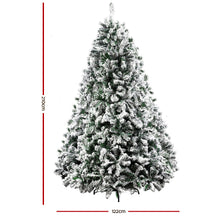 Load image into Gallery viewer, Christmas Tree 2.1M Xmas Trees Decorations Snowy 1106 Tips
