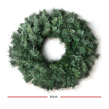 Load image into Gallery viewer, Jingle Jollys Christmas Wreath 60cm Xmas Tree Decoration Green