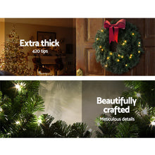 Load image into Gallery viewer, Jingle Jollys Christmas Wreath 60cm Xmas Tree Decoration Green