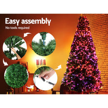 Load image into Gallery viewer, Jingle Jollys 2.1M 7FT LED Christmas Tree Xmas Optic Fiber Multi Colour Lights.