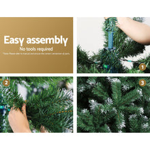 Load image into Gallery viewer, Christmas Tree 2.4M Xmas Trees Decorations Snowy Green 1400 Tips