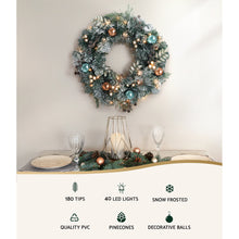 Load image into Gallery viewer, Christmas Wreath with Pre-Lit Lights Ornament 60CM Xmas Tree Decor