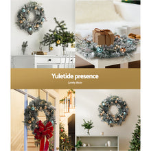 Load image into Gallery viewer, Christmas Wreath with Pre-Lit Lights Ornament 60CM Xmas Tree Decor