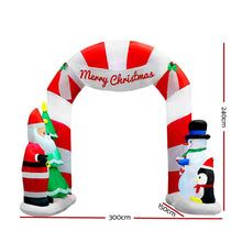 Load image into Gallery viewer, Christmas Inflatable Santa Archway 3M Outdoor Decorations Lights