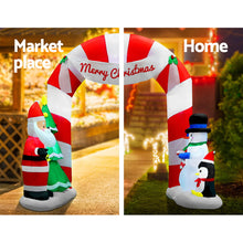 Load image into Gallery viewer, Christmas Inflatable Santa Archway 3M Outdoor Decorations Lights