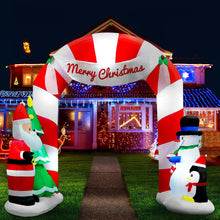 Load image into Gallery viewer, Christmas Inflatable Santa Archway 3M Outdoor Decorations Lights