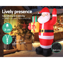 Load image into Gallery viewer, Christmas Inflatable Santa 2.4M Outdoor Xmas Decorations Lights