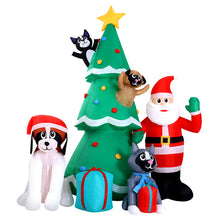 Load image into Gallery viewer, Christmas Inflatable Santa Tree 3M Lights Outdoor Decorations LED