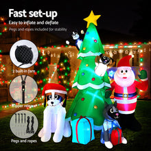Load image into Gallery viewer, Christmas Inflatable Santa Tree 3M Lights Outdoor Decorations LED