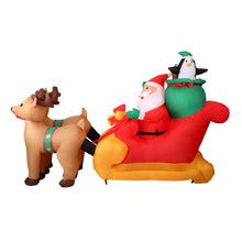 Load image into Gallery viewer, Christmas Inflatable Santa Sleigh 2.2M Outdoor Decorations LED