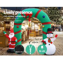 Load image into Gallery viewer, Christmas Inflatable Giant Arch Way 2.8M Santa Snowman Light Decor