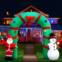 Load image into Gallery viewer, Christmas Inflatable Giant Arch Way 2.8M Santa Snowman Light Decor