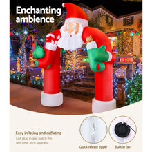 Load image into Gallery viewer, Christmas Inflatable Santa Archway 2.3M Outdoor Decorations Lights
