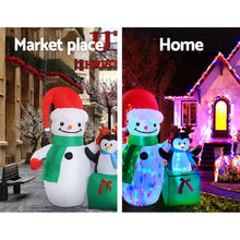Load image into Gallery viewer, Christmas Inflatable Snowman 1.8M Lights LED Outdoor Decorations