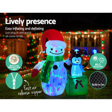 Load image into Gallery viewer, Christmas Inflatable Snowman 1.8M Lights LED Outdoor Decorations