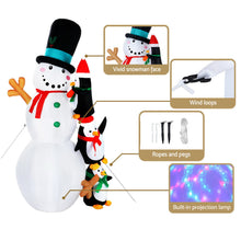 Load image into Gallery viewer, Christmas Inflatable Snowman 2.4M Xmas Lights Outdoor Decorations