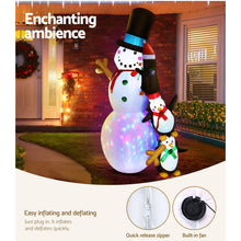 Load image into Gallery viewer, Christmas Inflatable Snowman 2.4M Xmas Lights Outdoor Decorations