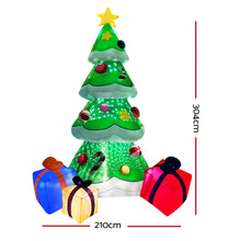 Load image into Gallery viewer, Jingle Jollys 3M Christmas Inflatable Tree LED Lights Outdoor Xmas Decorations