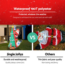 Load image into Gallery viewer, Jingle Jollys Inflatable Christmas Tree Santa 1.8M Decorations Outdoor LED Light