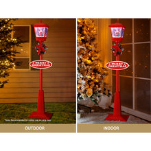 Load image into Gallery viewer, 1.8M Christmas Lamp Post Lights with Falling Snow Street Red Decor