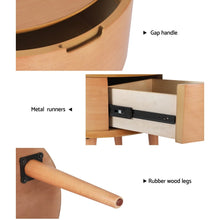 Load image into Gallery viewer, Enzo Curved Bedside Table Oak-6