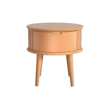 Load image into Gallery viewer, Enzo Curved Bedside Table Oak-3