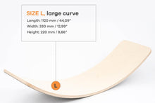 Load image into Gallery viewer, Balance Board for Yoga, Pilates suitable for toddlers, kids, adults-100% handcrafted European beech wood, natural Clear  base