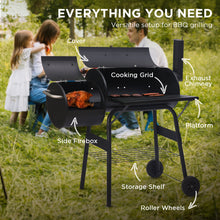 Load image into Gallery viewer, Wallaroo 2-in-1 Outdoor Barbecue Grill & Offset Smoker