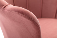 Load image into Gallery viewer, Velvet Shell Fabric Pink Armchair Lounge Chair Accent Armchairs Single Sofa