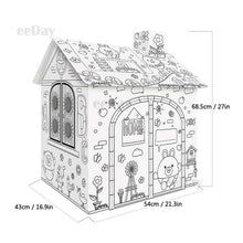 Load image into Gallery viewer, Cardboard Indoor Playhouse - build and decorate kit all in one