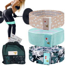 Load image into Gallery viewer, Fabric Resistance Booty Bands Set of 3 Non-Slip Booty Bands Same Sizes