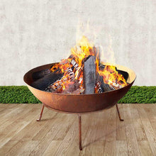 Load image into Gallery viewer, Fire Pit Outdoor Heater Charcoal Rustic Burner Steel Fireplace 70CM-0
