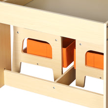 Load image into Gallery viewer, BoPeep Kids Table and Chairs Set Storage Box Toys Play Desk Wooden Study.