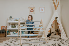 Load image into Gallery viewer, Children's indoor Climbing Triangle and Swedish Wall 4 in1, PASTEL Montessori Pikler Triangle, Climber, Climbing Triangle Set, plus balance board