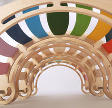 Load image into Gallery viewer, XXL JUMBO Rocker Montessori Rainbow Swing Rocker with climbing RAMP and Slide combo for kids, Rocker board, indoor play.
