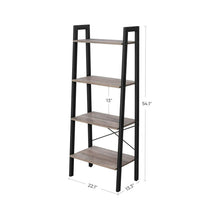 Load image into Gallery viewer, VASAGLE 4-Tier Ladder Shelf Greige and Black
