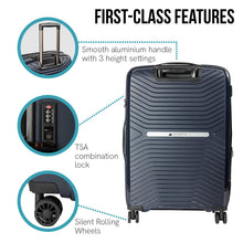 Load image into Gallery viewer, Olympus 3PC Astra Luggage Set Hard Shell Suitcase - Aegean Blue