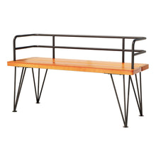 Load image into Gallery viewer, Outdoor Patio Garden Bench Black & Teak-1
