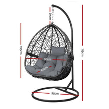 Load image into Gallery viewer, Outdoor Hanging Swing Chair - Black-5