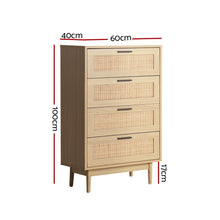 Load image into Gallery viewer, Rattan Bedroom Package | 2 x Bedside Tables with Drawer & Tallboy With 4 Drawers-1