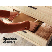 Load image into Gallery viewer, Rattan Bedroom Package | 2 x Bedside Tables with Drawer & Tallboy With 6 Drawers-11