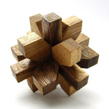 Load image into Gallery viewer, Wooden brain teaser puzzle, 3D wood puzzle, handmade-Flower bunch Shape challenge