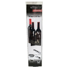 Load image into Gallery viewer, Fathers Day Gift Men's Republic Wine Tool Gift Set - 5 pcs in Bottle