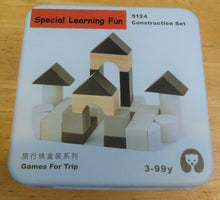 Load image into Gallery viewer, Set 12 -TWELVE different Puzzle Educational Games for Travel in closable Tin Can.