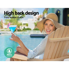 Load image into Gallery viewer, Set of 2 Patio Furniture Outdoor Wooden Chairs - Beach-10